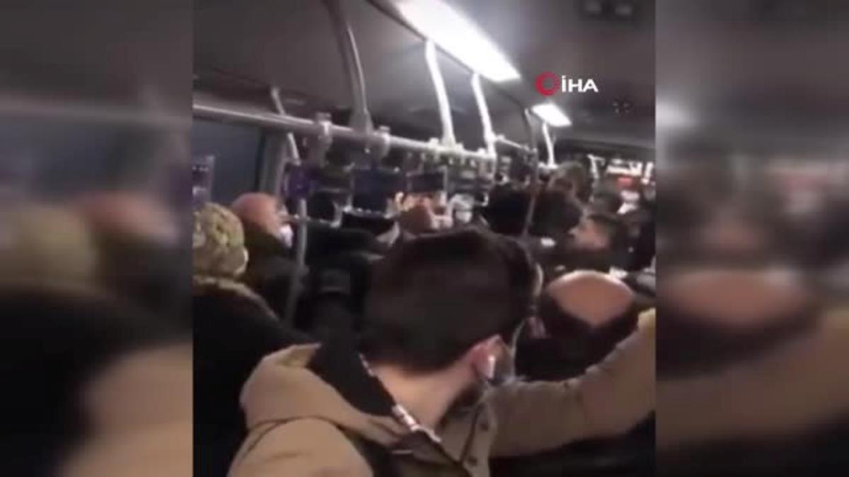 İstanbul’da Metrobüste tekmeli yumruklu kavga kamerada