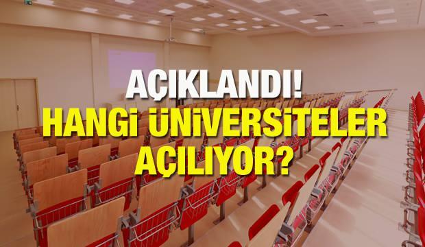 Üniversiteler ne zaman açılacak?
