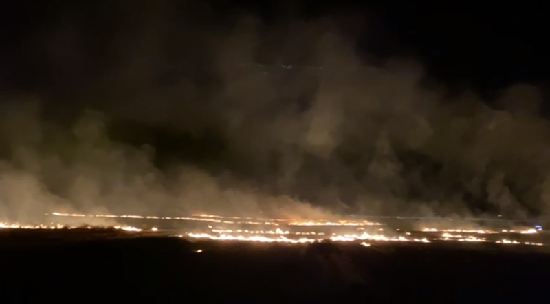 Mardin’de geceyi alevler aydınlattı