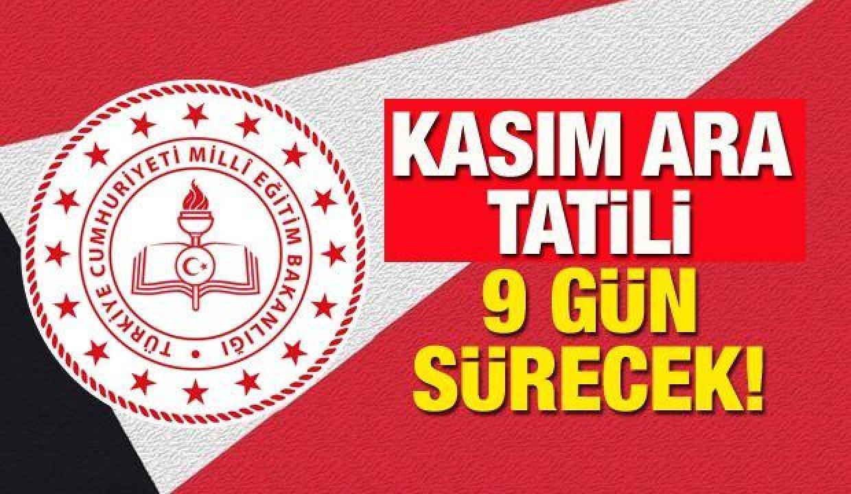 Ara tatile gidilecek tarihler belli oldu! MEB Kasım ayında okulların 9 günlük…