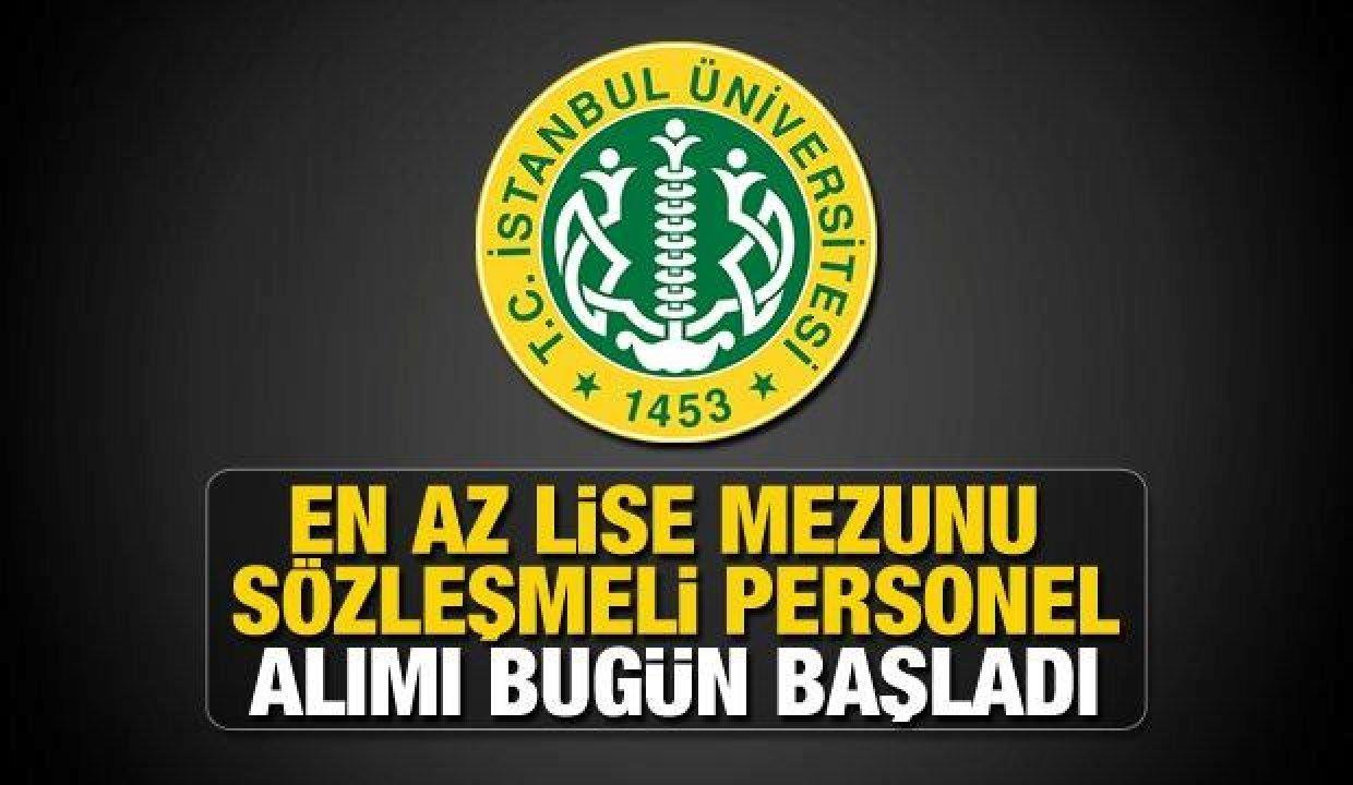 İstanbul Üniversitesi en az KPSS 50 puan ile personel alım ilanı! Son başvuru ne zaman?