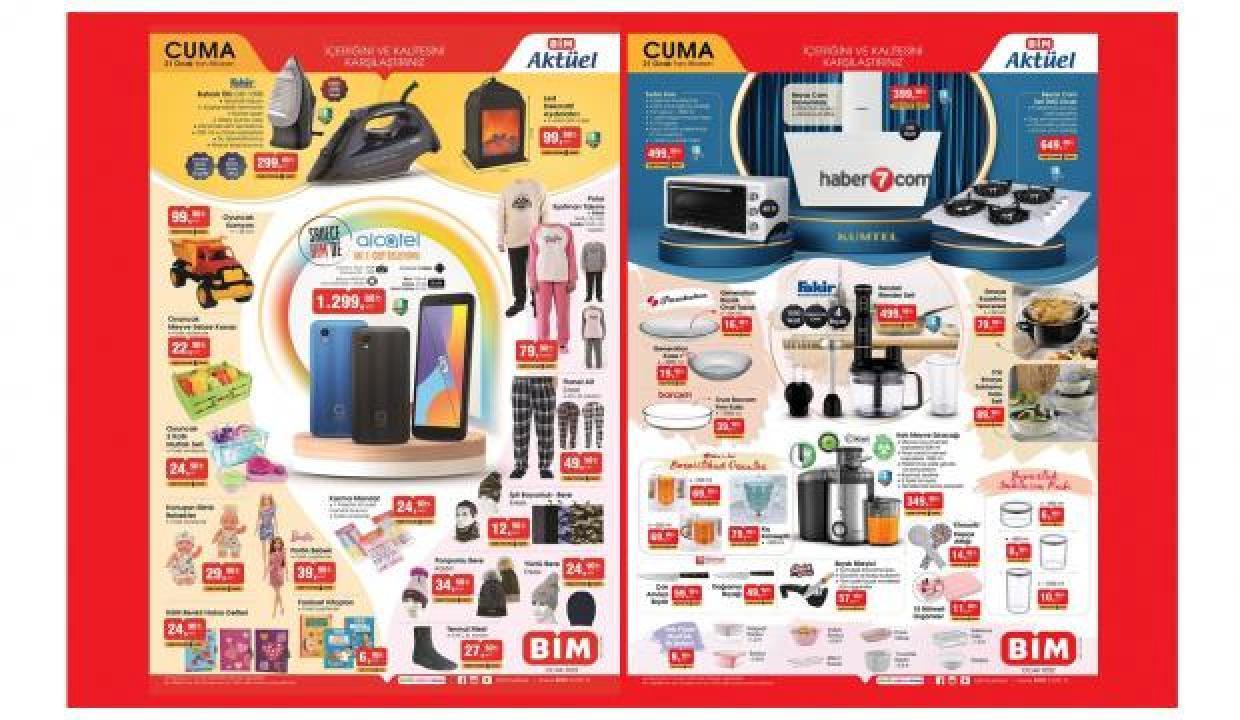 BİM 21 Ocak 2022 aktüel kataloğu! Bugüne özel elektronik, züccaciye, tekstil ve elektrikli ürünlerde
