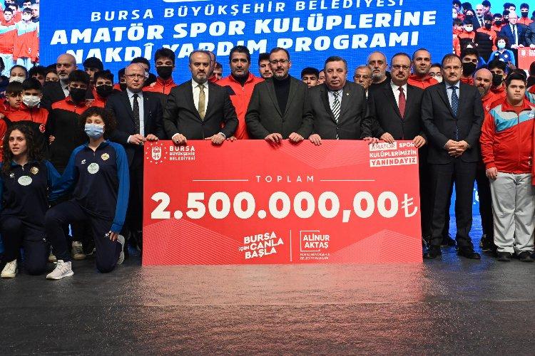 Bursa Büyükşehir’den amatöre 2,5 milyon liralık maddi yardım