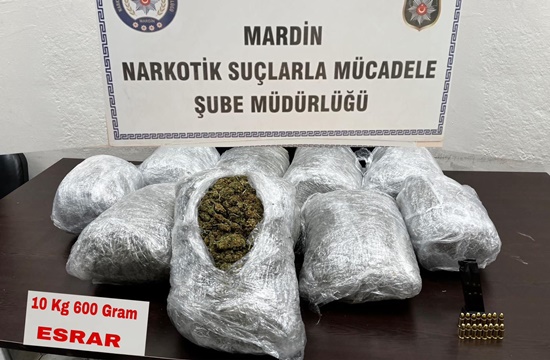 Mardin’de polisin “dur” ihtarına uymayan araçta uyuşturucu çıktı