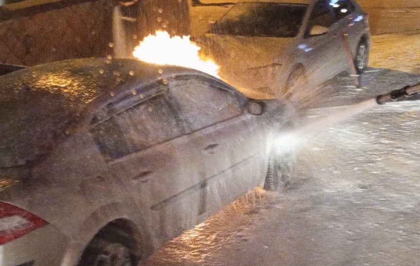 park araç yangıın