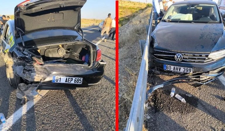 Mardin’de iki otomobil çarpıştı: 4’ü çocuk 7 yaralı